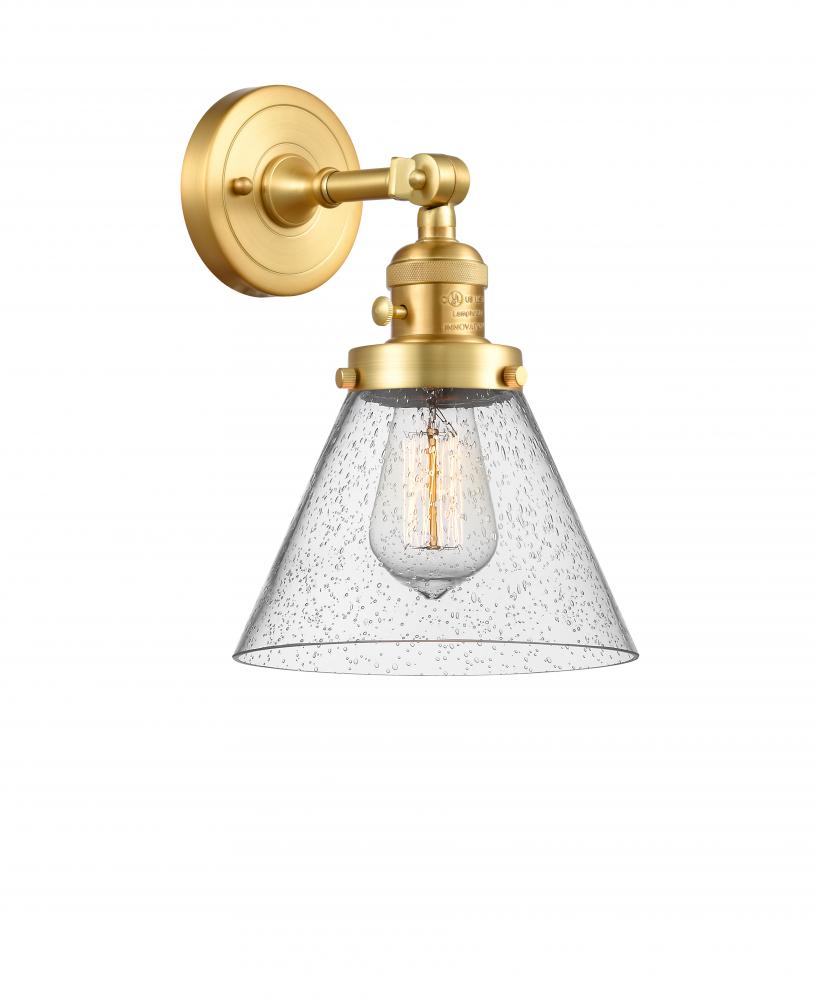 Cone - 1 Light - 8 inch - Satin Gold - Sconce