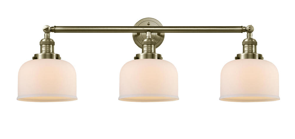 Bell - 3 Light - 32 inch - Antique Brass - Bath Vanity Light