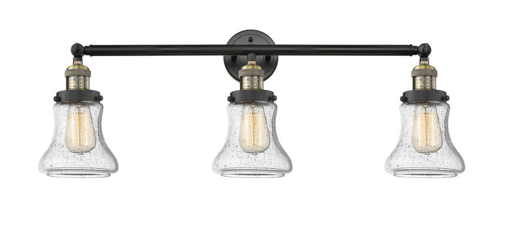 Bellmont - 3 Light - 30 inch - Black Antique Brass - Bath Vanity Light