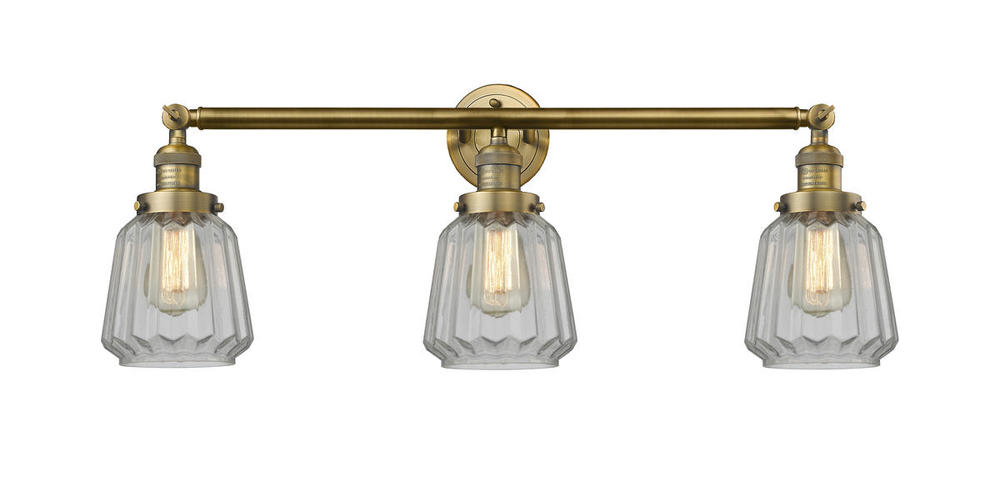 Chatham - 3 Light - 30 inch - Brushed Brass - Bath Vanity Light