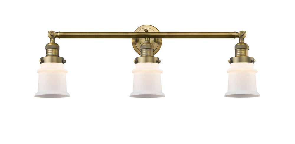 Canton - 3 Light - 30 inch - Brushed Brass - Bath Vanity Light