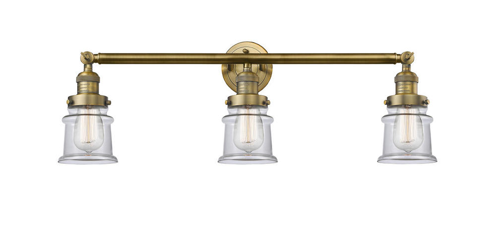 Canton - 3 Light - 30 inch - Brushed Brass - Bath Vanity Light