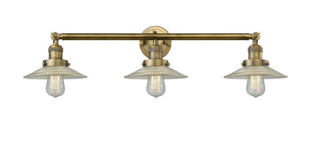 Halophane - 3 Light - 33 inch - Brushed Brass - Bath Vanity Light