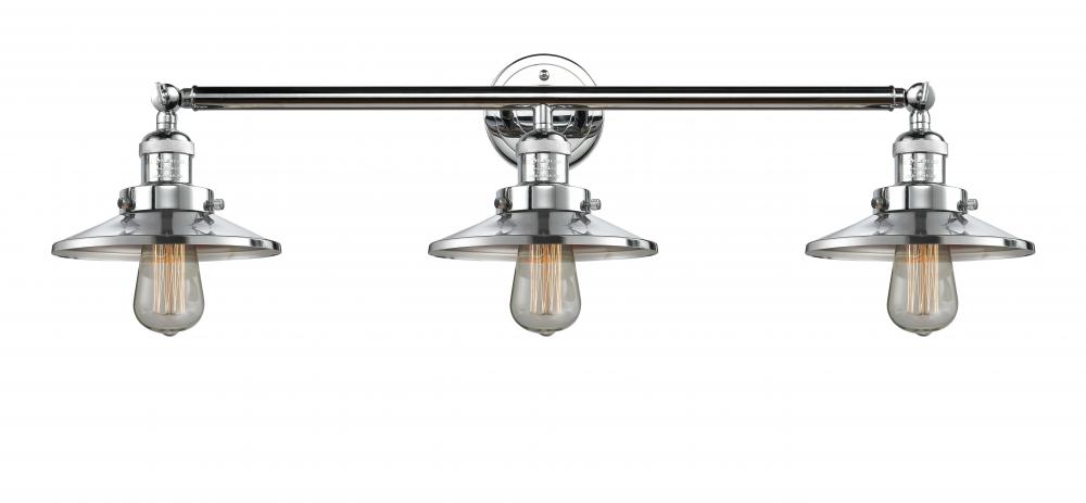 Railroad - 3 Light - 32 inch - Satin Gold - Bath Vanity Light