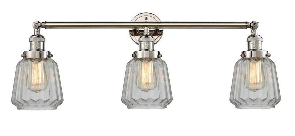 Chatham - 3 Light - 30 inch - Polished Nickel - Bath Vanity Light