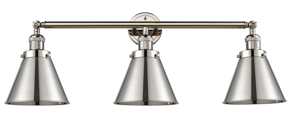 Appalachian - 3 Light - 32 inch - Polished Nickel - Bath Vanity Light