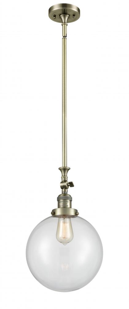 Beacon - 1 Light - 10 inch - Antique Brass - Stem Hung - Mini Pendant