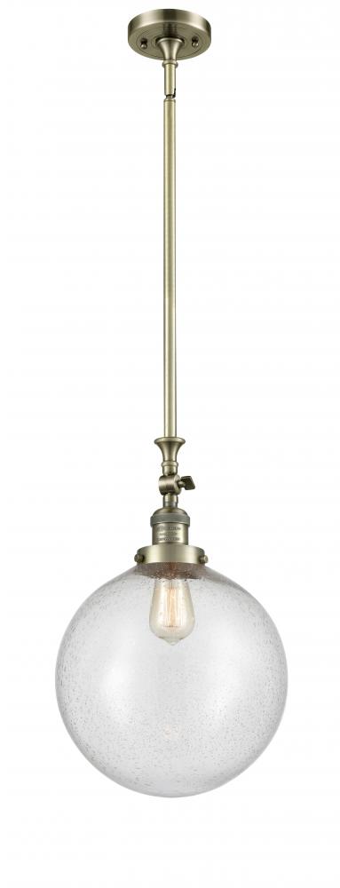 Beacon - 1 Light - 12 inch - Antique Brass - Stem Hung - Mini Pendant