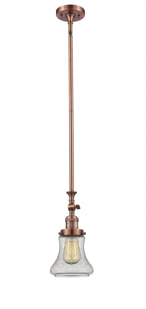 Bellmont - 1 Light - 6 inch - Antique Copper - Stem Hung - Mini Pendant