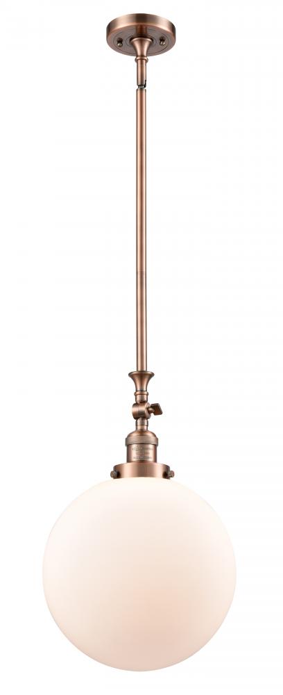 Beacon - 1 Light - 12 inch - Antique Copper - Stem Hung - Mini Pendant