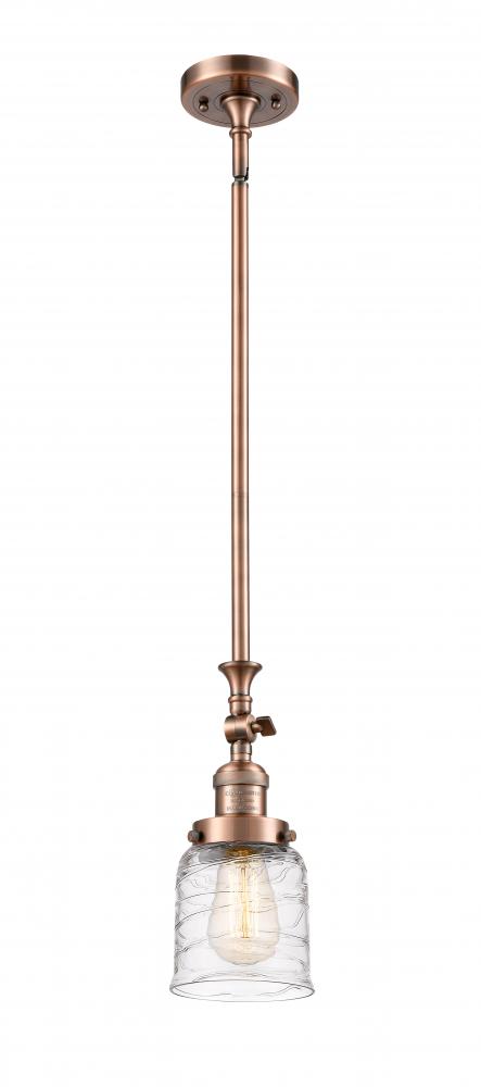 Bell - 1 Light - 5 inch - Antique Copper - Stem Hung - Mini Pendant