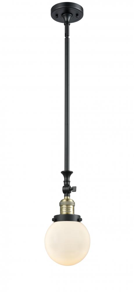 Beacon - 1 Light - 6 inch - Black Antique Brass - Stem Hung - Mini Pendant