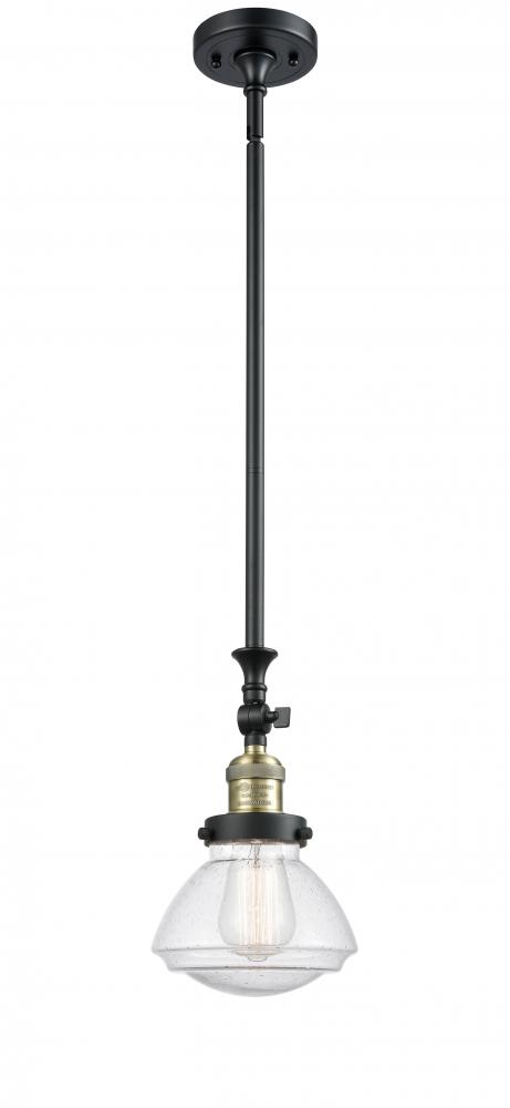 Olean - 1 Light - 7 inch - Black Antique Brass - Stem Hung - Mini Pendant