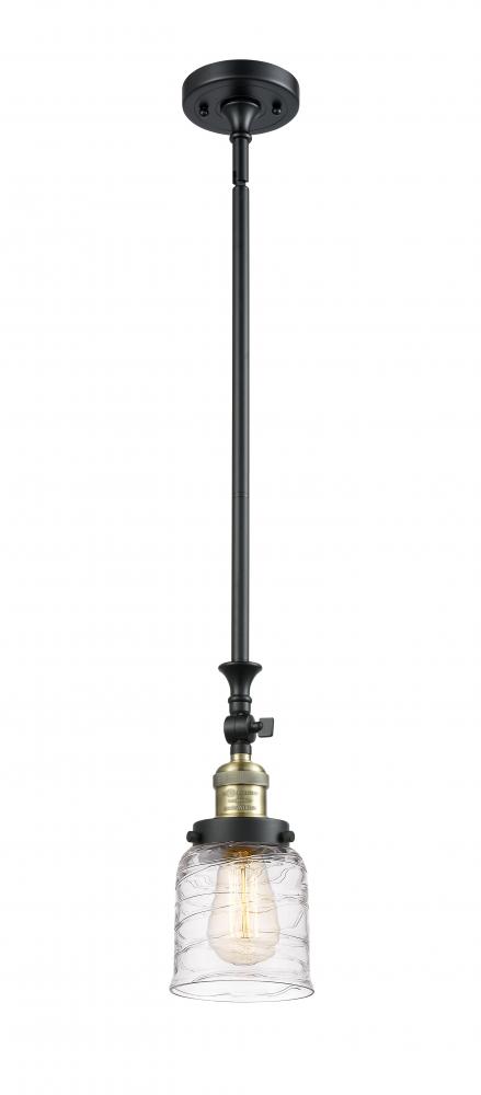 Bell - 1 Light - 5 inch - Black Antique Brass - Stem Hung - Mini Pendant