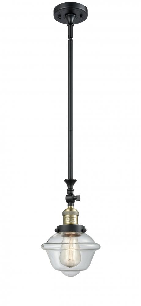 Oxford - 1 Light - 7 inch - Black Antique Brass - Stem Hung - Mini Pendant