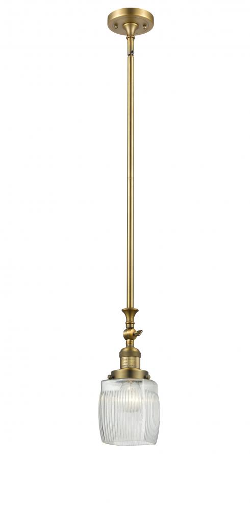 Colton - 1 Light - 6 inch - Brushed Brass - Stem Hung - Mini Pendant