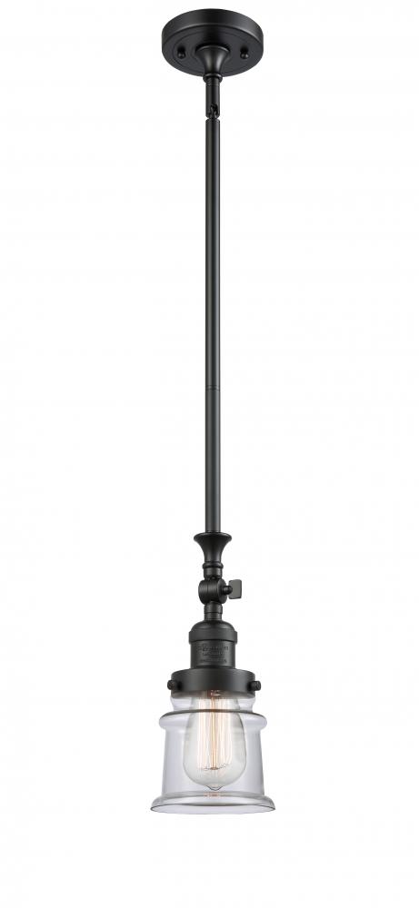 Canton - 1 Light - 5 inch - Matte Black - Stem Hung - Mini Pendant