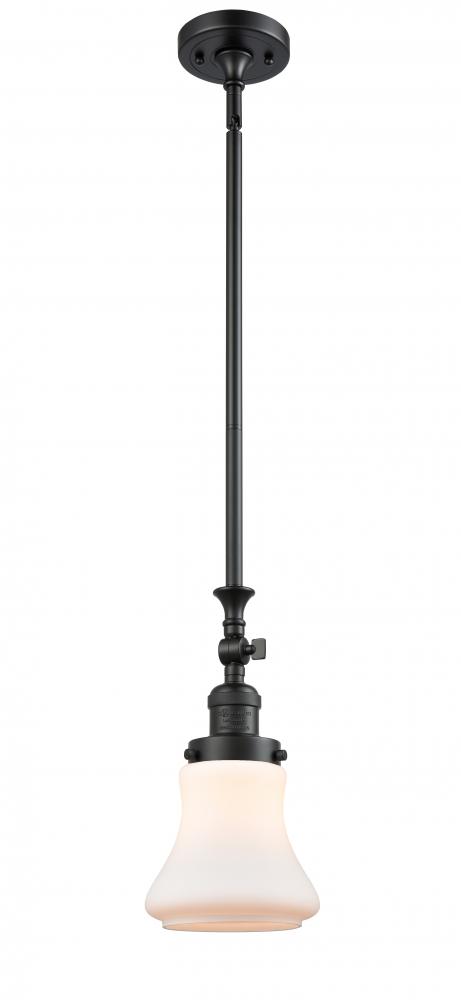 Bellmont - 1 Light - 6 inch - Matte Black - Stem Hung - Mini Pendant