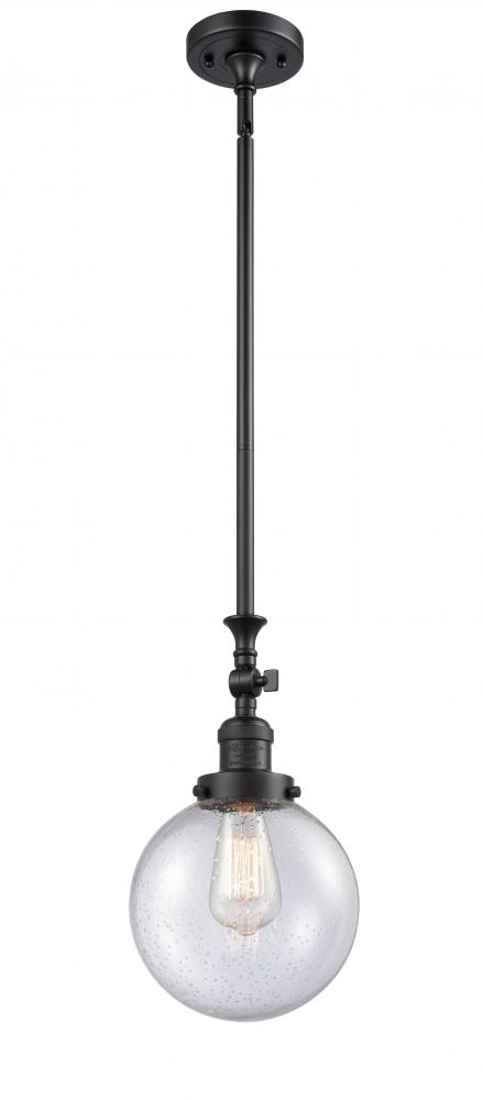 Beacon - 1 Light - 8 inch - Matte Black - Stem Hung - Mini Pendant