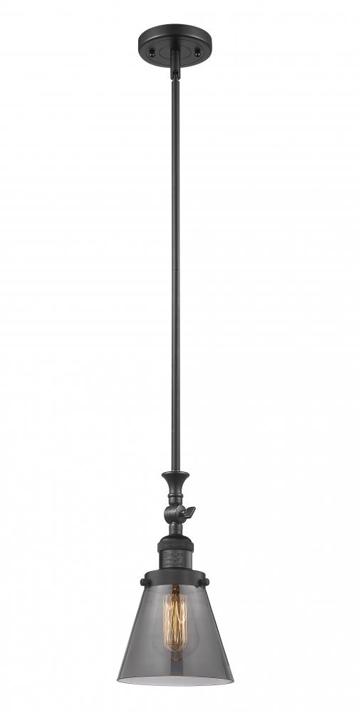 Cone - 1 Light - 6 inch - Matte Black - Stem Hung - Mini Pendant