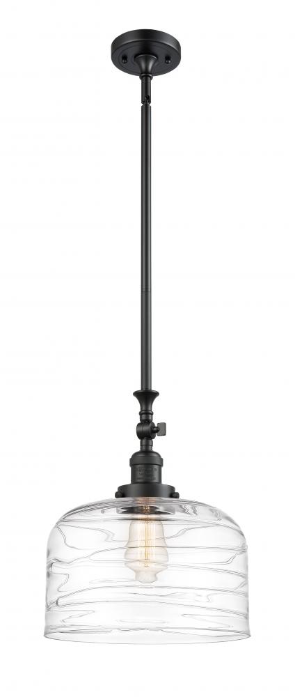 Bell - 1 Light - 12 inch - Matte Black - Stem Hung - Mini Pendant