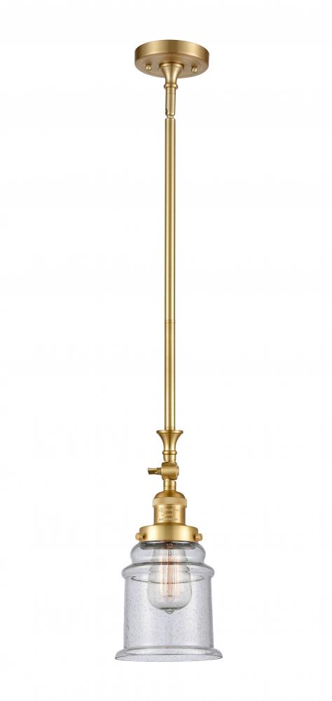 Canton - 1 Light - 6 inch - Satin Gold - Stem Hung - Mini Pendant