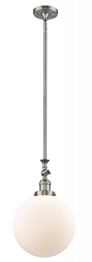 Beacon - 1 Light - 10 inch - Brushed Satin Nickel - Stem Hung - Mini Pendant