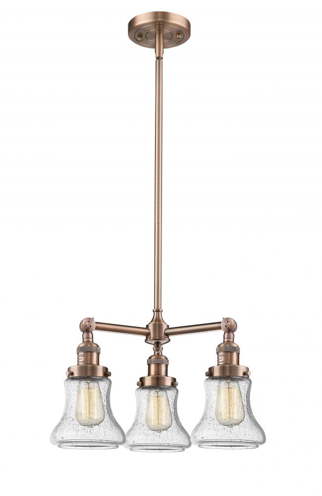 Bellmont - 3 Light - 18 inch - Antique Copper - Stem Hung - Chandelier