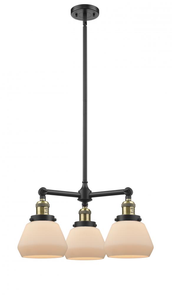 Fulton - 3 Light - 22 inch - Black Antique Brass - Stem Hung - Chandelier