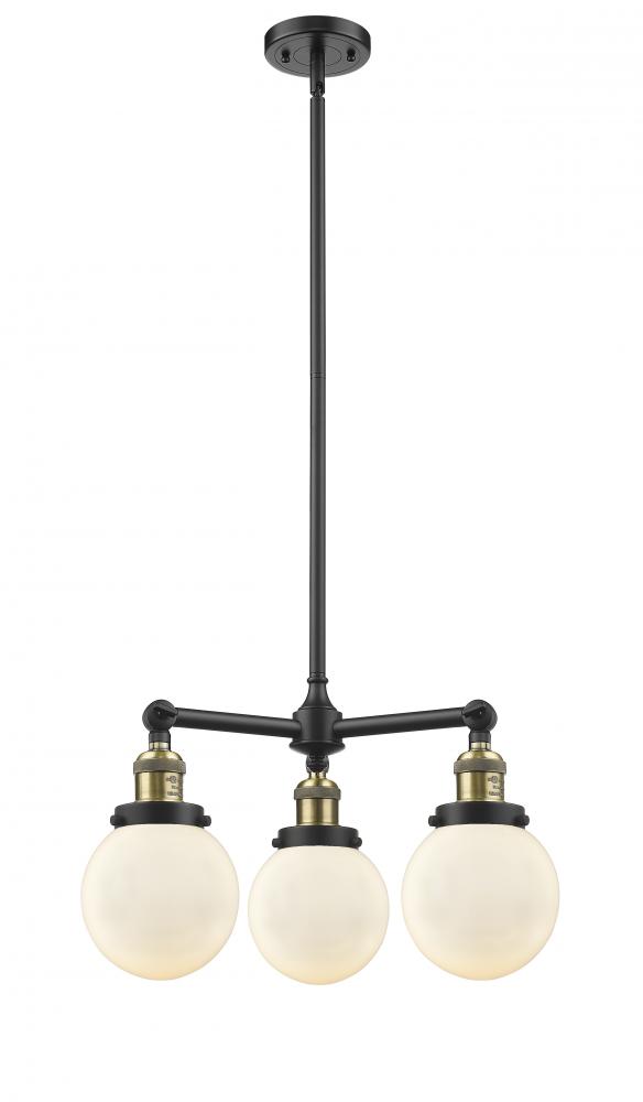 Beacon - 3 Light - 19 inch - Black Antique Brass - Stem Hung - Chandelier