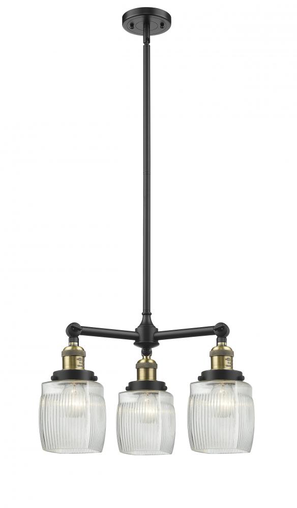 Colton - 3 Light - 18 inch - Black Antique Brass - Stem Hung - Chandelier