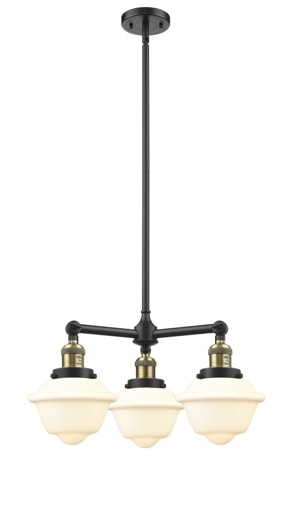 Oxford - 3 Light - 20 inch - Black Antique Brass - Stem Hung - Chandelier