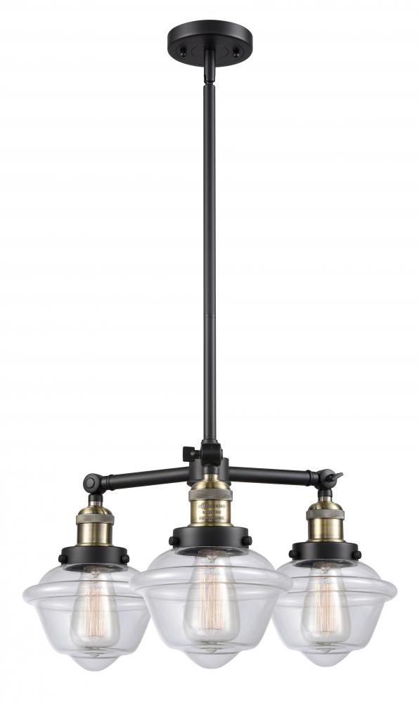 Oxford - 3 Light - 20 inch - Black Antique Brass - Stem Hung - Chandelier