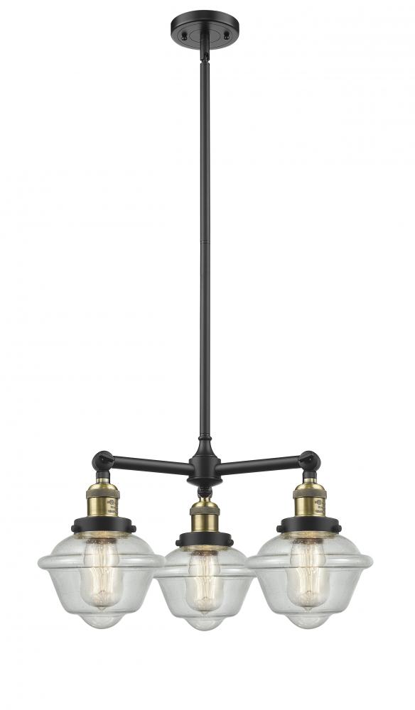 Oxford - 3 Light - 20 inch - Black Antique Brass - Stem Hung - Chandelier