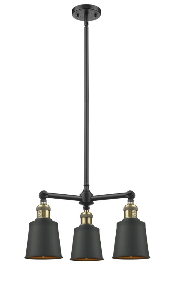 Addison - 3 Light - 19 inch - Black Antique Brass - Stem Hung - Chandelier