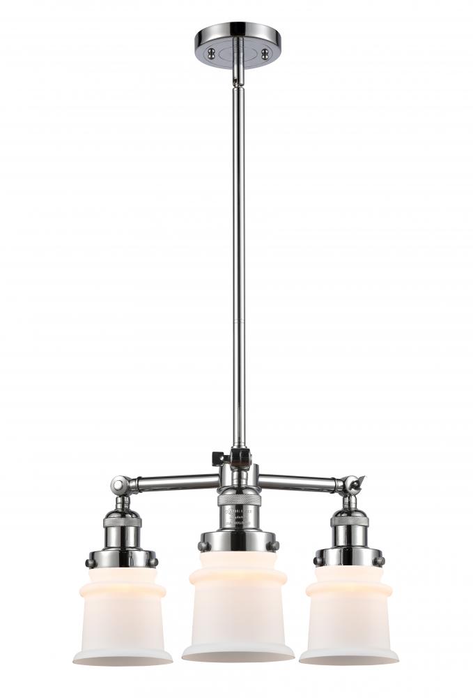 Canton - 3 Light - 18 inch - Polished Chrome - Stem Hung - Chandelier