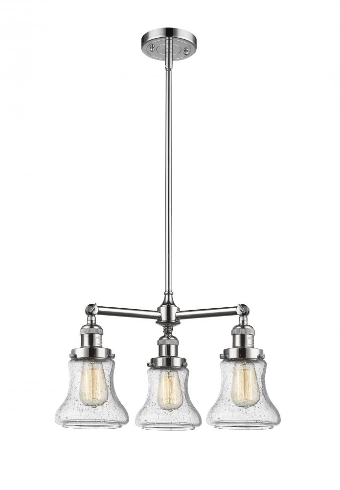 Bellmont - 3 Light - 18 inch - Polished Chrome - Stem Hung - Chandelier