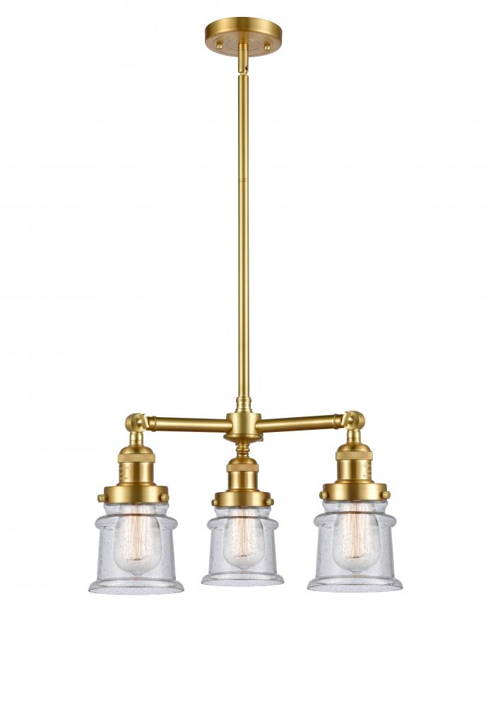 Canton - 3 Light - 18 inch - Satin Gold - Stem Hung - Chandelier