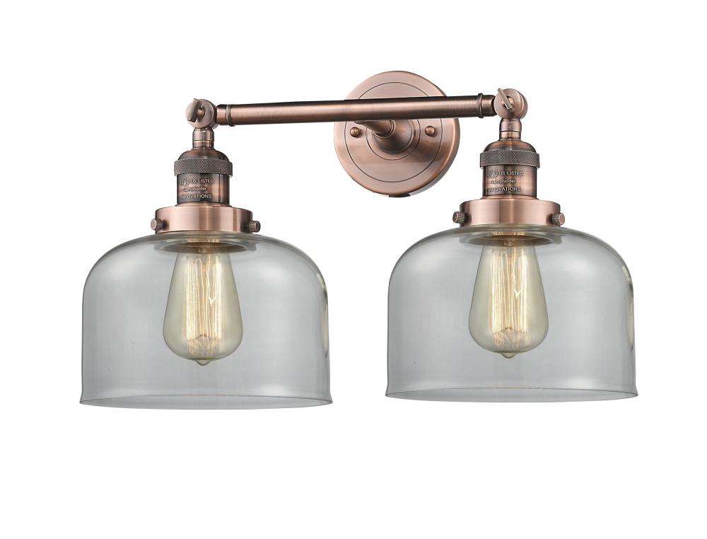 Bell - 2 Light - 19 inch - Antique Copper - Bath Vanity Light