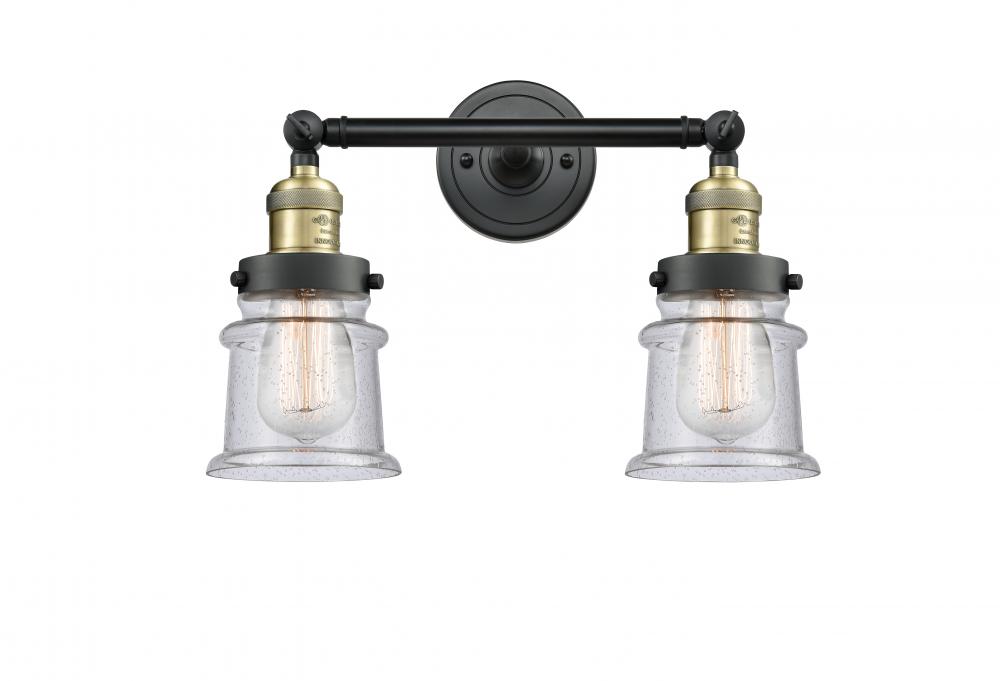 Canton - 2 Light - 17 inch - Black Antique Brass - Bath Vanity Light