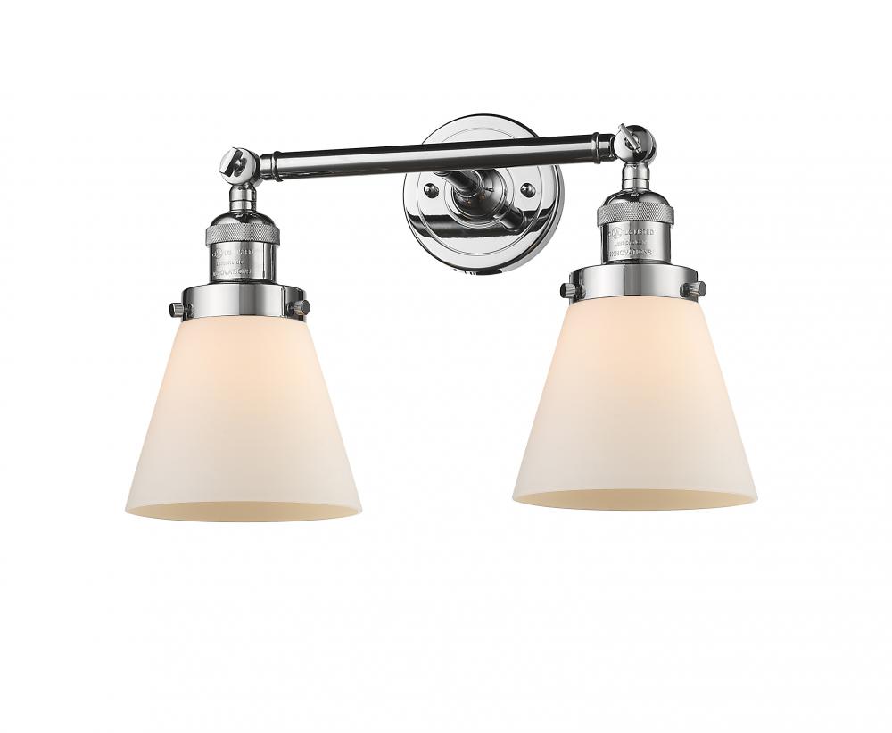 Cone - 2 Light - 16 inch - Polished Chrome - Bath Vanity Light