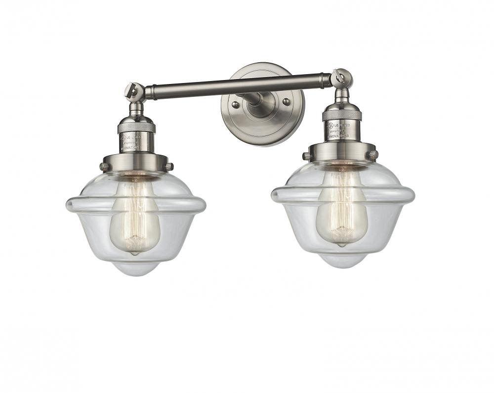 Oxford - 2 Light - 17 inch - Brushed Satin Nickel - Bath Vanity Light