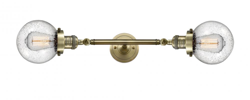 Beacon - 2 Light - 6 inch - Antique Brass - Bath Vanity Light