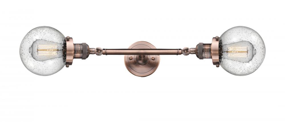 Beacon - 2 Light - 6 inch - Antique Copper - Bath Vanity Light