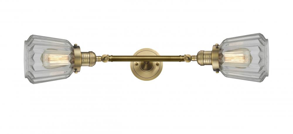 Chatham - 2 Light - 7 inch - Brushed Brass - Bath Vanity Light