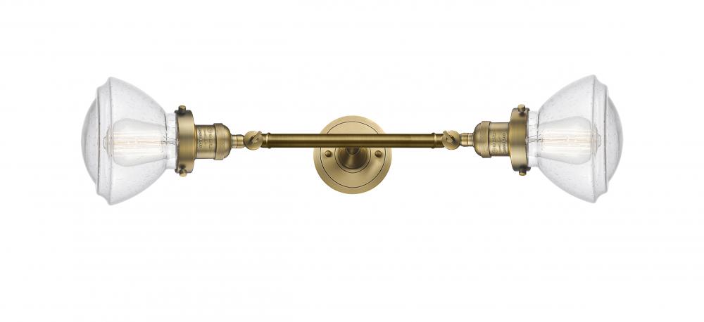 Olean - 2 Light - 7 inch - Brushed Brass - Bath Vanity Light