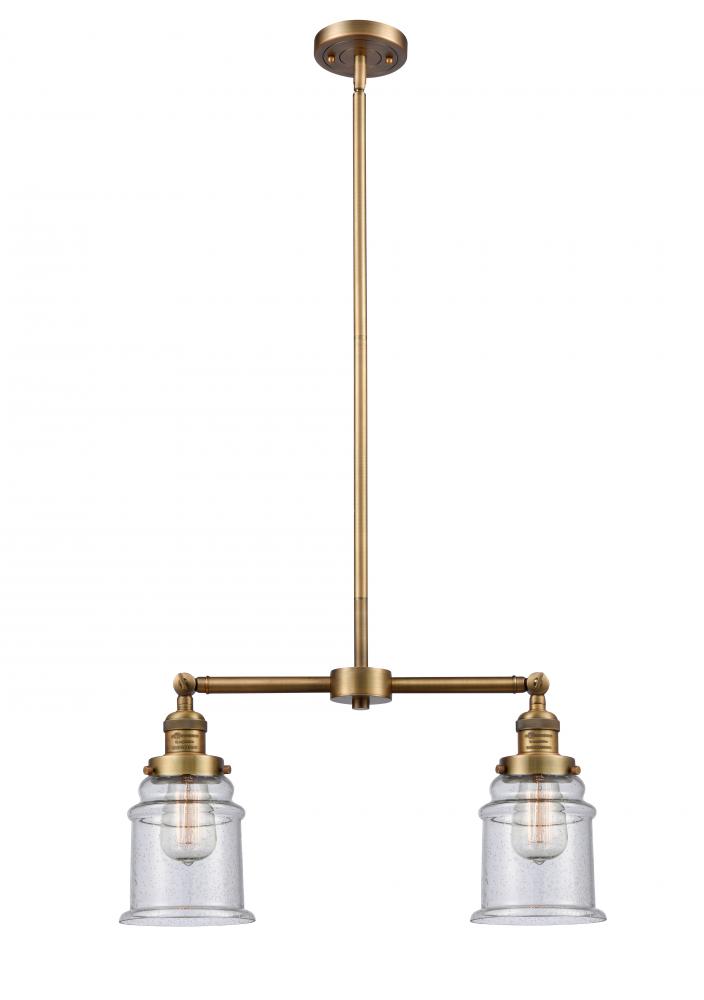 Canton - 2 Light - 21 inch - Brushed Brass - Stem Hung - Island Light