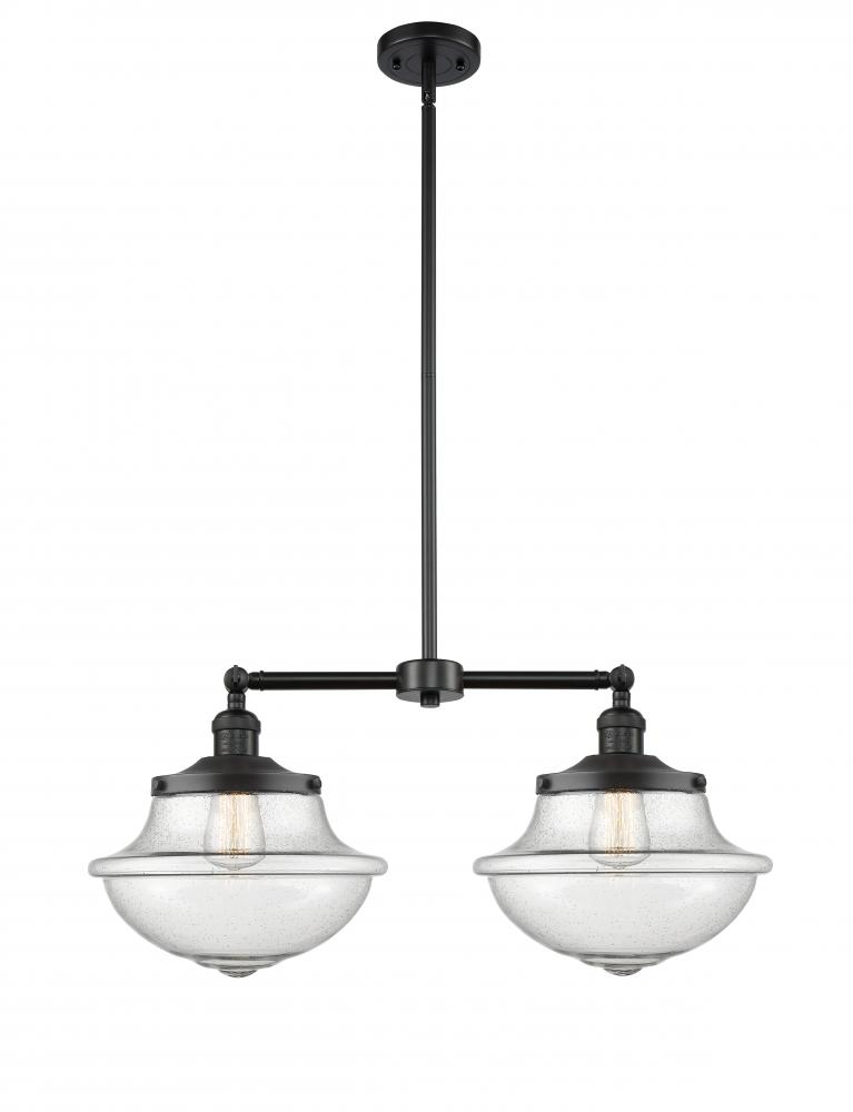 Oxford - 2 Light - 25 inch - Matte Black - Stem Hung - Island Light