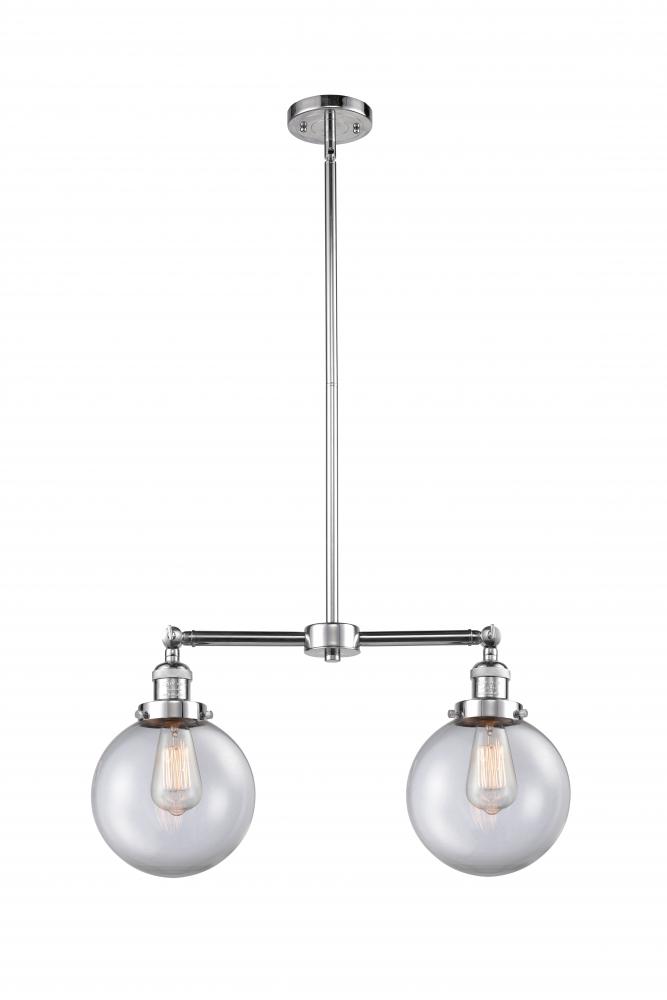 Beacon - 2 Light - 25 inch - Polished Chrome - Stem Hung - Island Light