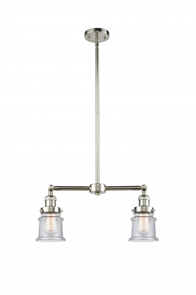 Canton - 2 Light - 21 inch - Polished Nickel - Stem Hung - Island Light